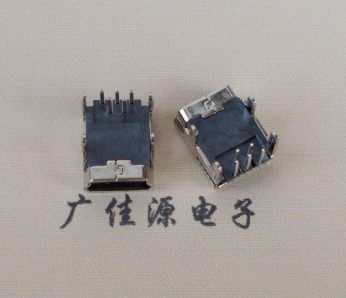 中山Mini usb 5p接口,迷你B型母座,四脚DIP插板,连接器