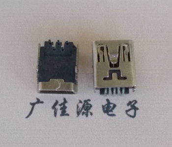 中山MINI USB前两脚插座 90度卧式 端子DIP针脚定义