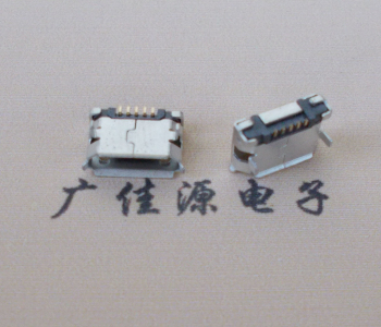 中山Micro USB卷口 B型(无柱）插板脚间距6.4普通端子