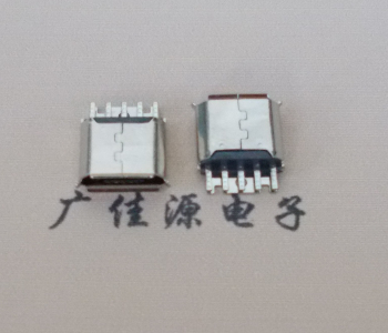 中山Micro USB母座 防水接口焊线夹板式悬空翻边