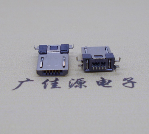 中山Micro usb焊板式公头贴片SMT款无弹超薄