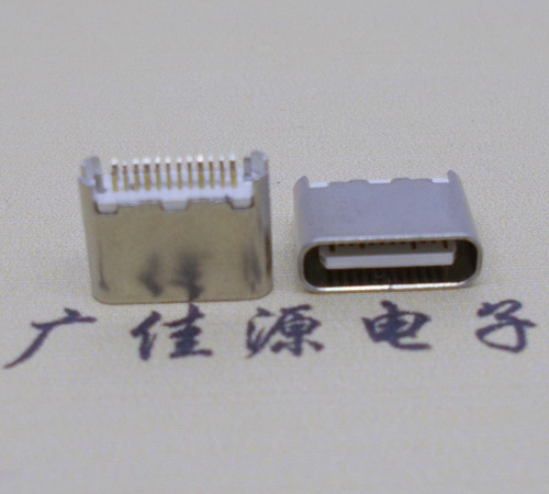 中山type-c24p母座短体6.5mm夹板连接器